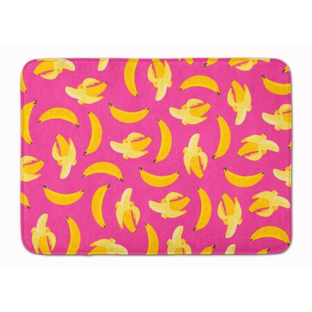 Carolines Treasures Bananas on Pink Machine Washable Memory Foam Mat BB5140RUG